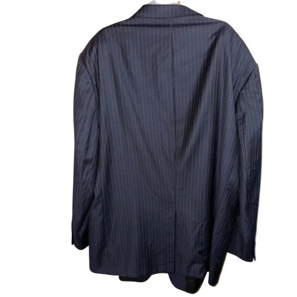 Burberry Blue Pinstripe Wool Blazer Suit Jacket Size 54 Regular - Picture 6 of 10